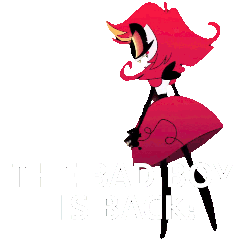 The Bad Boy Is Back Nifftly Sticker - The Bad Boy Is Back Nifftly Hazbin Hotel Stickers