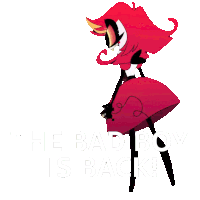 The Bad Boy Is Back Nifftly Sticker - The Bad Boy Is Back Nifftly Hazbin Hotel Stickers