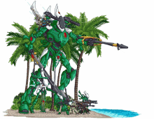 eldar beach warhhammer40k rangers palmtree eldars