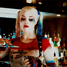 Need A Drink Bar GIF - Need A Drink Bar Harley Quinn GIFs