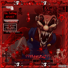 a picture of a scary mario with the words " i hate you " written on it