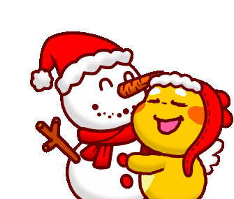 Qoobee Snowman Sticker - Qoobee Snowman Hug Stickers
