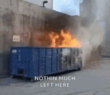 Dumpster Fire Nothing Much Left Here GIF - Dumpster Fire Nothing Much Left Here GIFs