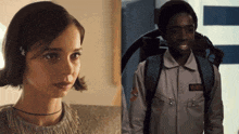 a girl and a boy are next to each other