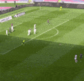 a soccer field with an advertisement for whitebit on the sidelines
