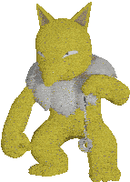 a yellow cartoon character is holding a rope around its neck