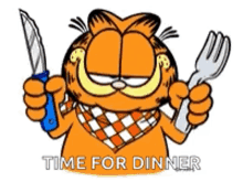 Garfield Time For Dinner GIF - Garfield Time For Dinner GIFs
