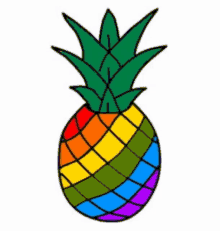 Pineapple Rainbow GIF - Pineapple Rainbow Bindé GIFs