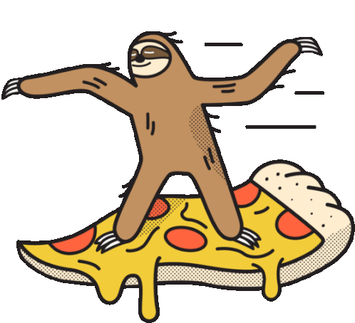 Surfer Sloth Sticker