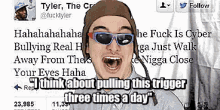 Filthy Frank I Think About Pulling This Trigger GIF - Filthy Frank I Think About Pulling This Trigger 3times A Day GIFs