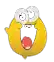 a cartoon smiley face with a surprised look on its face and a red tongue .