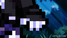 a gif from gifrun.com shows a person in a black and purple outfit