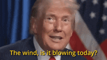 donald trump says the wind is blowing today