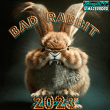 a picture of a bad rabbit with the year 2023