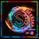 a neon sign that says berasap moke on it