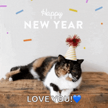 Happy New Year Cats GIF - Happy New Year Cats Funny Animals GIFs