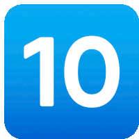Ten Symbols Sticker - Ten Symbols Joypixels Stickers