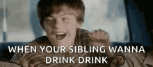Drink Up GIF - Drink Up Siblings GIFs