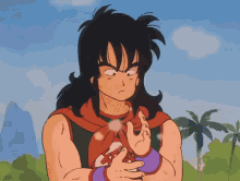 a cartoon character with a red scarf around his neck