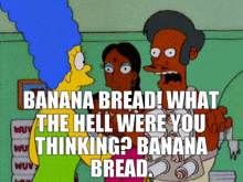 Banana Bread Dessert GIF - Banana Bread Dessert Simpsons GIFs