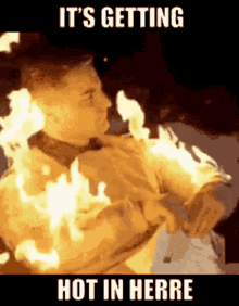 Hot In Herre On Fire GIF - Hot In Herre On Fire Heat Wave GIFs