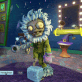 a preview gesture button is next to a cartoon character in a video game