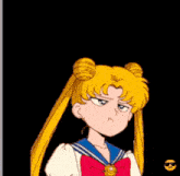 a cartoon of sailor moon with the words " berani beraninya dia "