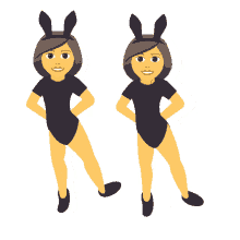 women with bunny ears joypixels bunny ears bunny women fun
