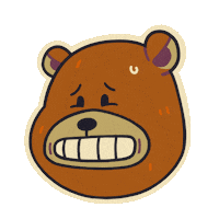 Yikes Bear Sticker
