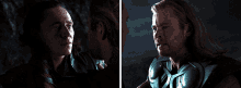 a close up of a man 's face next to a close up of another man 's face