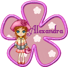 Alexandra Alexandra Name Sticker - Alexandra Alexandra Name Flower Stickers