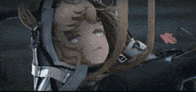 a close up of a person 's face in a video game with a blurred background .