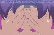 a cartoon of a girl with the words discord mods shifting personalities when rule offense