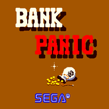 a sega video game called bank panic with a bag of gold