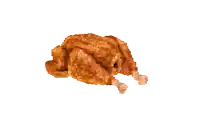 a pixel art of a fried chicken with a white background
