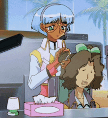 King Of Braves Gaogaigar GIF - King Of Braves Gaogaigar Combing Hair GIFs