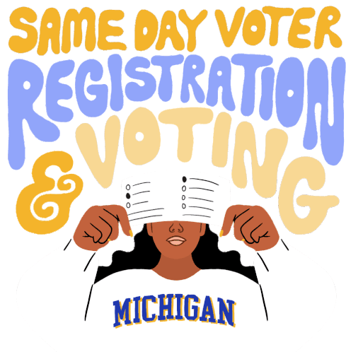 Vote Michigan Election Sticker - Vote Michigan Election Go Vote Michigan Stickers