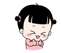 a cartoon of a little girl blowing a kiss