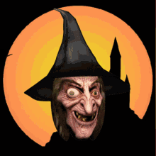 halloween witch spooky witch halloween moon 3d gifs artist