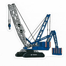 a sticker of a crane that says tadano on the side