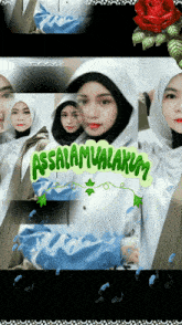a collage of women with the words assalamualaikum