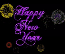 Happy New Year Purple Glitter GIF - Happy New Year Purple Glitter GIFs