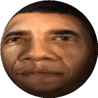 a close up of obama 's face in a circle