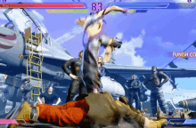 a video game with player 1 and player 2 playing
