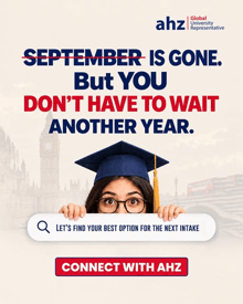 an advertisement for global university representative shows a woman in a graduation cap