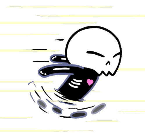 Skeleton Run Sticker - Skeleton Run Hurry Stickers