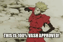 trigun vash anime approved thumbs up