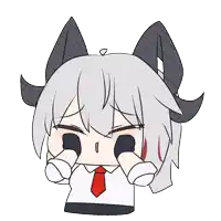 a cartoon drawing of a girl with horns and a tie