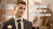 Andrew Walker Merry And Bright GIF - Andrew Walker Merry And Bright Stuck Together GIFs