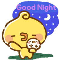Good Night ぴよまる Sticker - Good Night ぴよまる Piyomaru Stickers